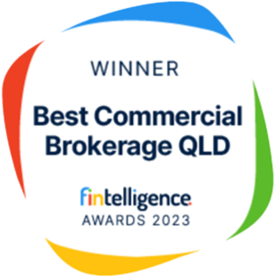 Award badge: Winner, Best Commercial Brokerage QLD, Fin Intelligence Awards 2023