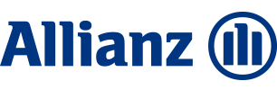 Allianz logo: blue wordmark with a circular emblem to the right, representing the insurance company